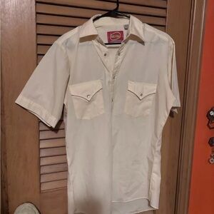 Western Brand Medium Yellow Short Sleeve Button Up
